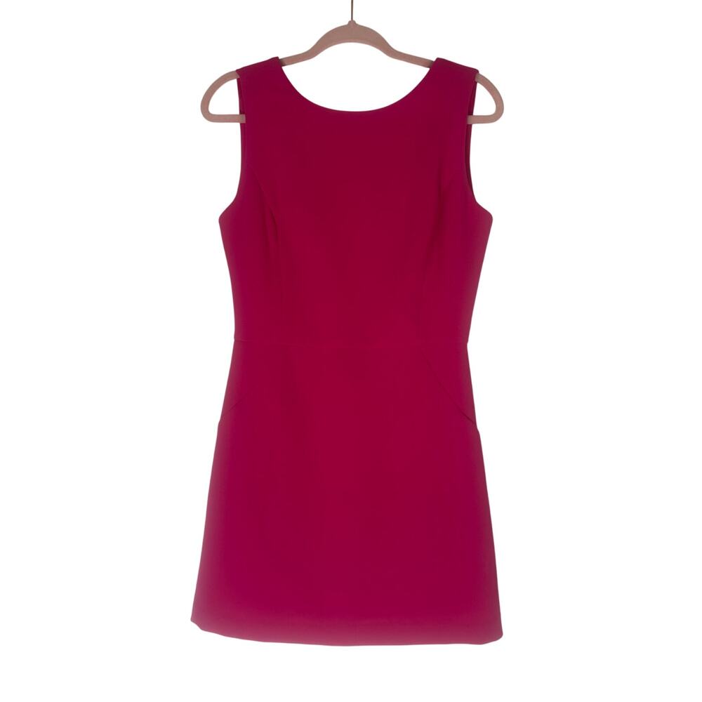 Lucy Paris Hot Pink Sleeveless Bodycon To Knee Fitted Event Career Dress Size M